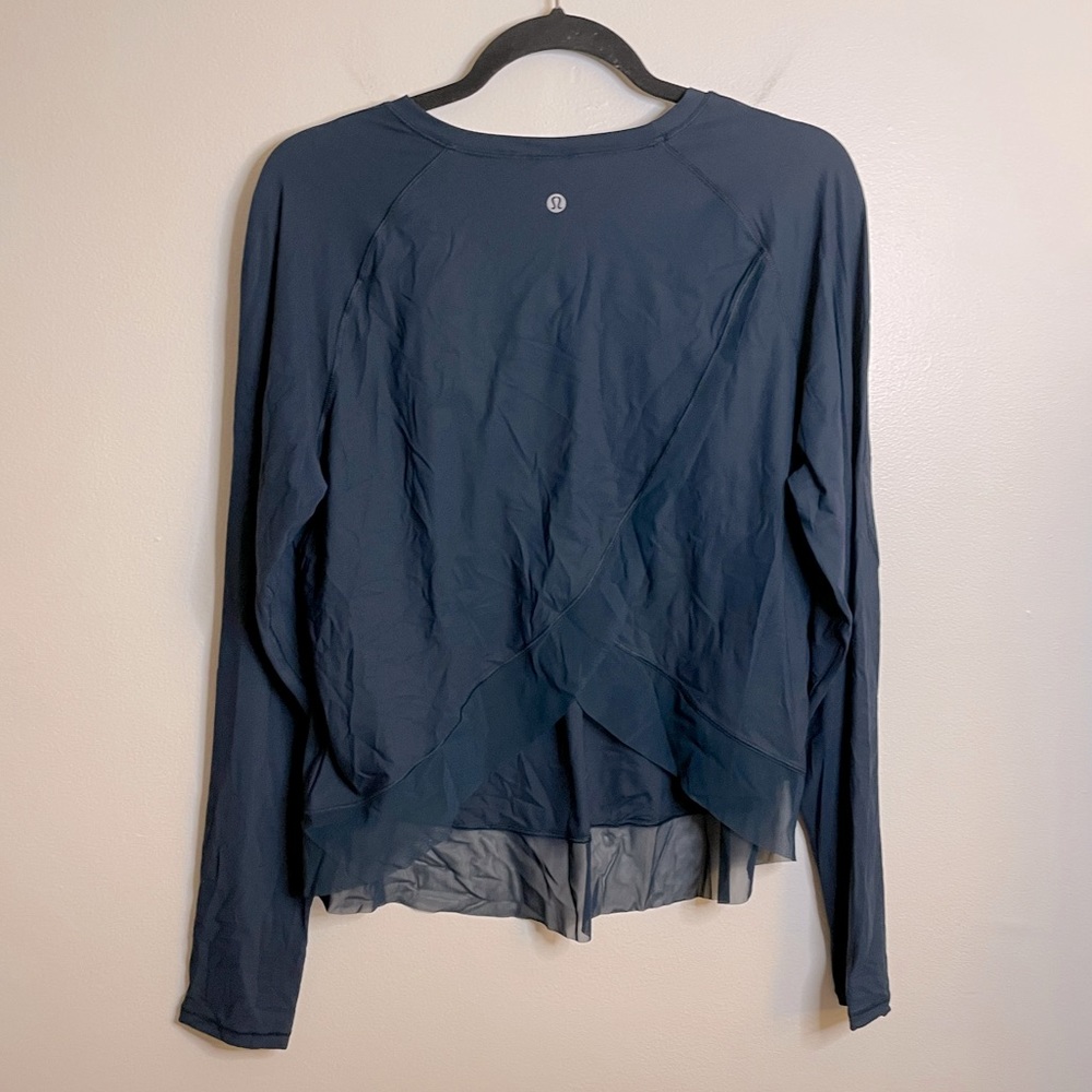 Lululemon Quick Pace Long Sleeve Size 10 Navy Blue